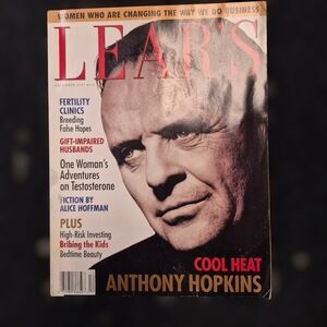 Lear’s Magazine Dec 1993 Anthony Hopkins Cover Absolut Vodka Harmony Ad